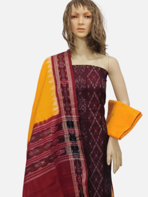 Tikidi paper sambalpuri unstitiched cotton dress meterial