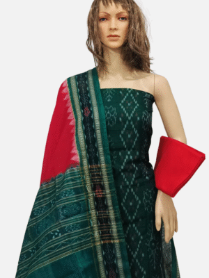 Tikidi paper sambalpuri unstitiched cotton dress meterial