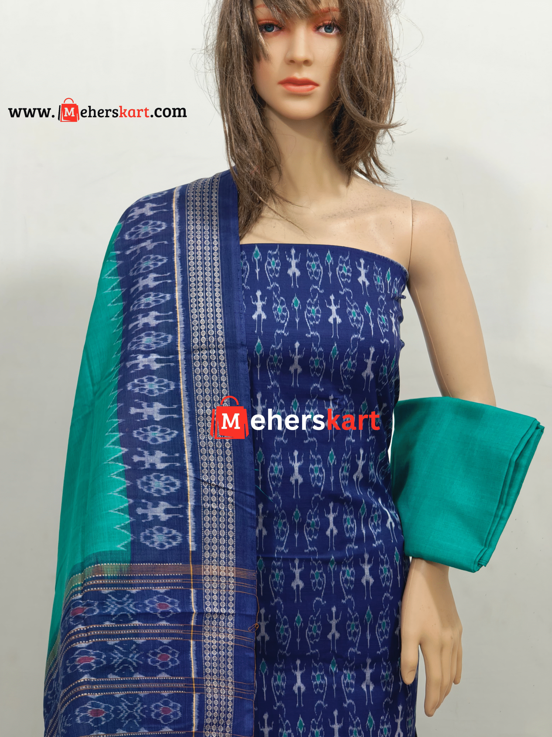 Sambalpuri Unstitched Cotton Salwar Suit