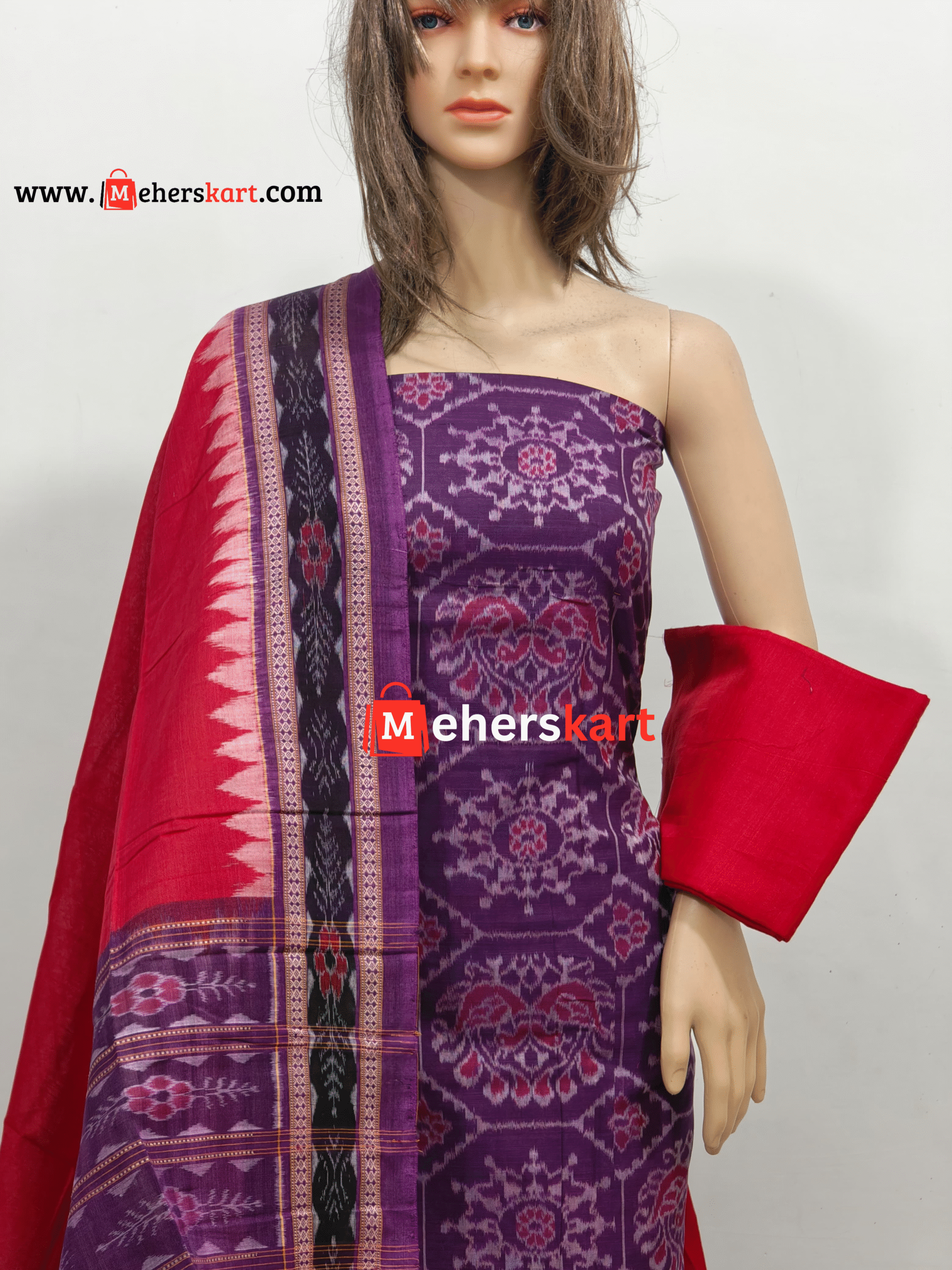 Sambalpuri Unstitched Cotton Salwar Suit