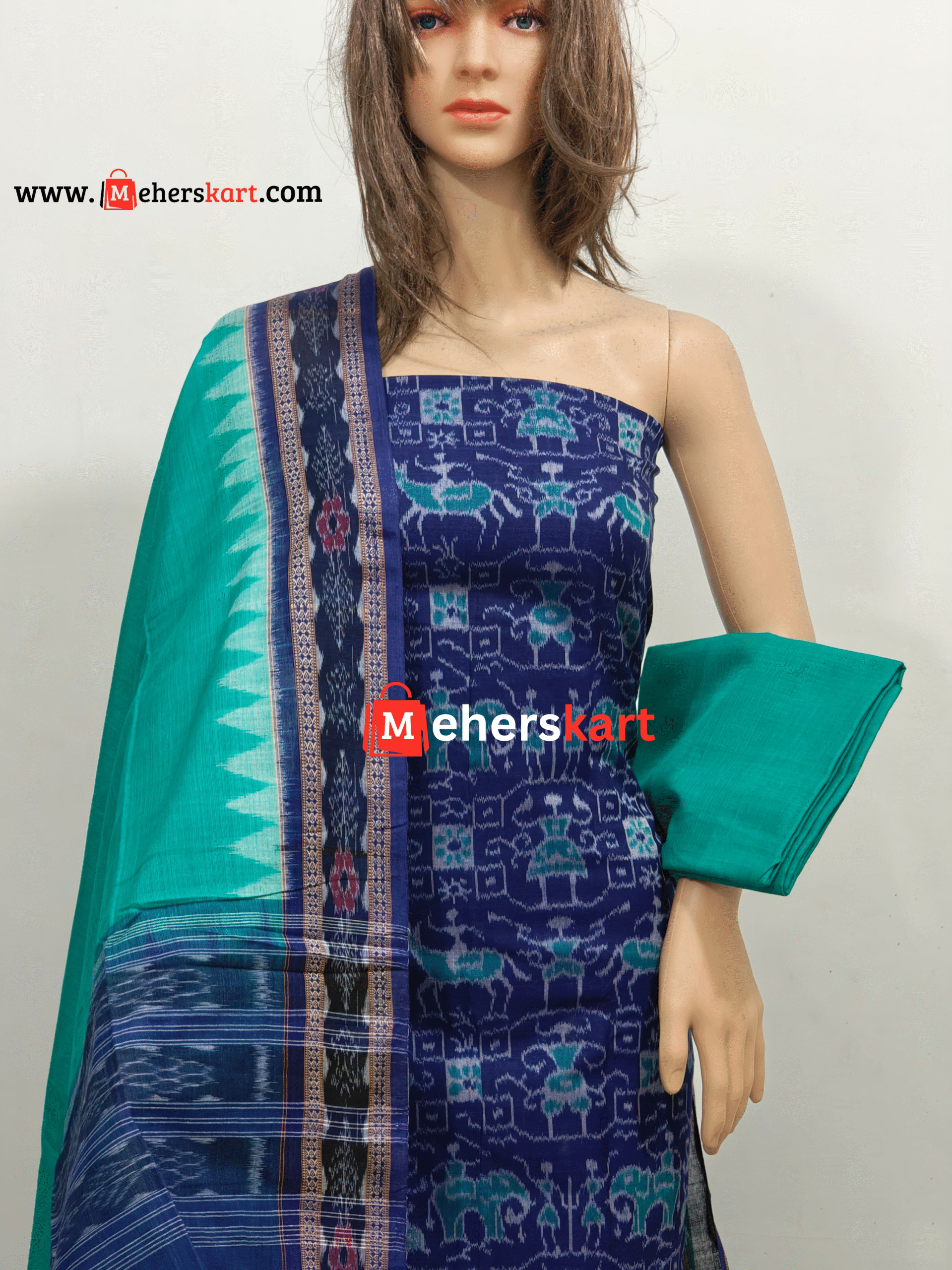 Sambalpuri Unstitched Cotton Salwar Suit
