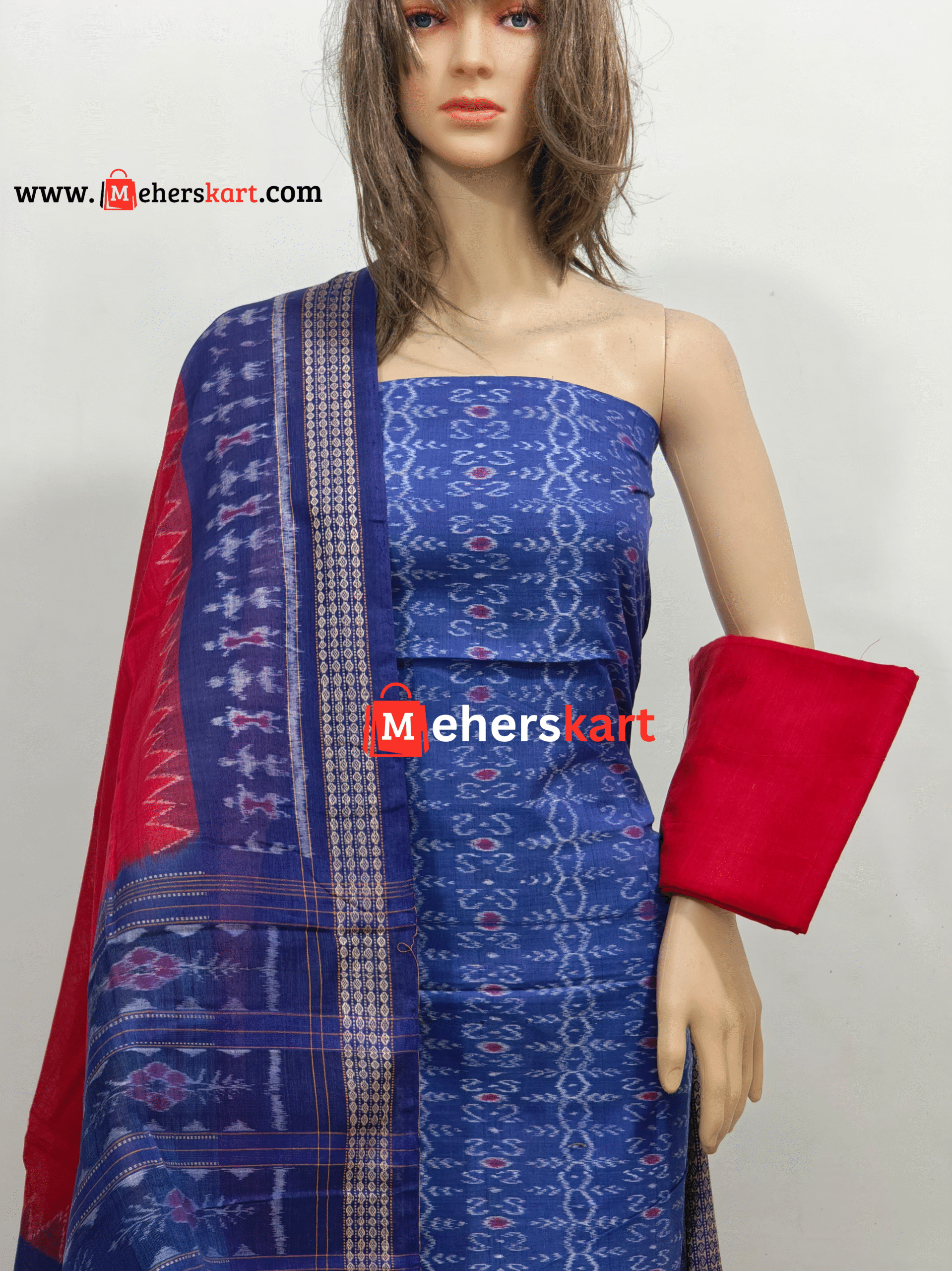 Sambalpuri Unstitched Cotton Salwar Suit
